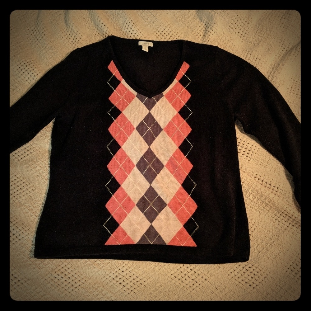Argyle pink sweater